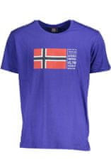 NORWAY 1963  Perfektné Pánske Tričko Krátky Rukáv Modrá Farba: Modrá, Veľkosť: L