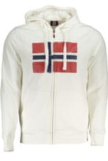 NORWAY 1963  Perfektná Pánska Mikina na zips Biela Farba: Biela, Veľkosť: XL