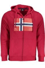 NORWAY 1963  Perfektná Pánska Mikina na zips Červená Farba: červená, Veľkosť: L