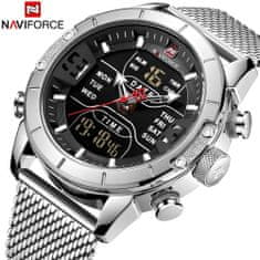 Smart Plus NAVIFORCE 9153 Vysokokvalitné pánske hodinky s kremennou ručičkou: Vysokokvalitný remienok z nehrdzavejúcej ocele, vynikajúce remeselné spracovanie