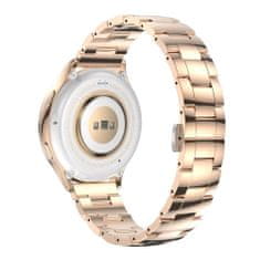 Smart Plus AK53 Luxusné inteligentné hodinky pre ženy - dámske hodinky s diamantovým rámčekom, kovový športový dizajn, vodotesné, monitor zdravia, fitness tracker, funkcia Bluetooth
