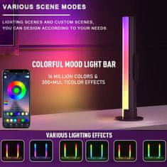 Smart Plus Lampa LED do rohu RGB Dream s meniacou farbou pre zmenu nálady, nočné osvetlenie s pripojením Bluetooth prostredníctvom aplikácie a diaľkovým ovládaním, s funkciou synchronizácie hudby pre divadelné o