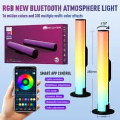 Smart Plus Lampa LED do rohu RGB Dream s meniacou farbou pre zmenu nálady, nočné osvetlenie s pripojením Bluetooth prostredníctvom aplikácie a diaľkovým ovládaním, s funkciou synchronizácie hudby pre divadelné o