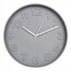 Uniglob Okrúhle moderné nástenné hodiny Grigio grey 25cm