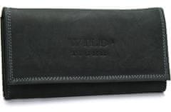 Wild Tiger Dámska kožená peňaženka Wild, čierna