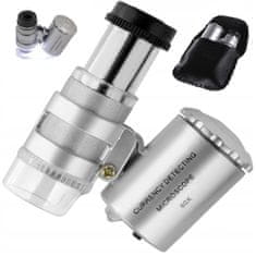 Sobex Klenotnícka lupa 60x 2 LED profesionálny mikroskop