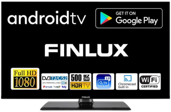 televízia Finlux 32FFF5672 smart TV android LED TV 32 palcov operačný systém Android HbbTV O2TV červené tlačidlo skylink bluetooth Wi-Fi USB fastscan