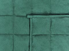 Beliani Záťažová prikrývka 8 kg 135 x 200 cm smaragdovo zelená NEREID