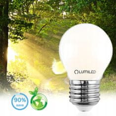LUMILED 6x LED žiarovka E27 P45 7W = 60W 770lm 3000K Teplá biela 360 ° Filament Mliečna bublina