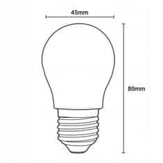 LUMILED 6x LED žiarovka E27 P45 7W = 60W 770lm 4000K Neutrálna biela 360° Filament Mliečna bublina