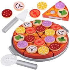 JOKOMISIADA Drevená pizza na krájanie, 27 prvkov