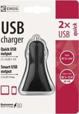 EMOS Univerzálny USB adaptér do auta 3A (28,5W) max.