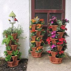 Netscroll Schodíkové sadzobné kvetináče pre všetky druhy rastlín, skladacie kvetináče podľa výšky, pre kvety, jahody, korenia, (2 ks) StandPots