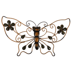 PRODEX Motýľ kovový s kamienkami stredný 43 x 26 cm