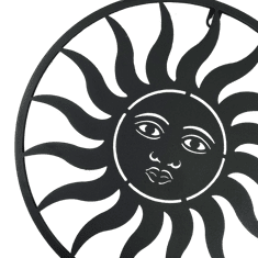 PRODEX Slnko kovové čierne menšie 38 cm