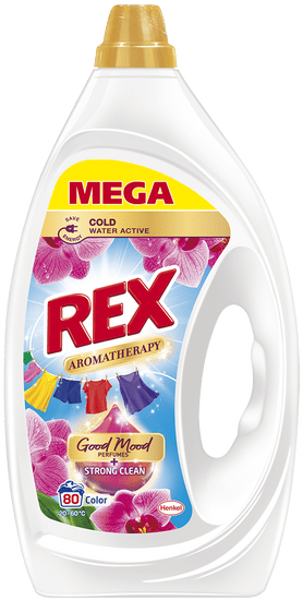 Rex Prací gél Aromatherapy Orchid Color 80 praní, 3,6 l