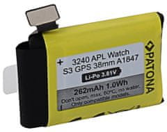 PATONA batéria pre chytré hodinky Apple Watch 3 GPS 262mAh A1847 38mm