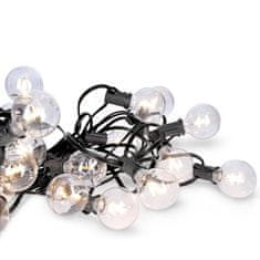 Solight Solight LED vonkajšia reťaz s žiarovkami, 25 žiaroviek, 15m plus 5m, 19W, teplá biela WO794