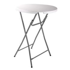 EDCO Barový stôl skladací 80x110 cm biely ED-254219