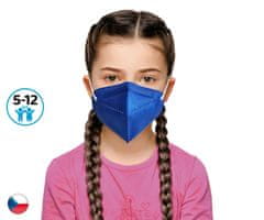 OnlineMedical 10x Český respirátor FFP2 vhodný pro děti - tmavě modrý