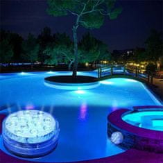 Netscroll Sada 4 vodotesných LED svetiel, diaľkové ovládanie, podvodné svetlá sú ideálne pre bazény, akváriá, fontány, párty, vytváranie magického prostredia, viacfarebné bazénové svetlá, GlowWaterLights