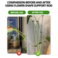 Vixson Podporné kolíky na rastliny, plastové podpery na izbové kvety (20 ks) | ROOTZI