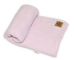 Baby Nellys Luxusná deka, dečka BASIC, 80x90cm - sv. růžová