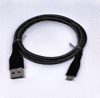 kábel USB 2.0/ USB A samec - microUSB samec, 1,0 m, čierny premium