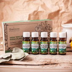Saloos Domáca aroma lekárnička - sada 100% prírodných éterických olejov