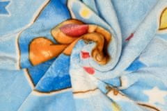 Výpredaj obliečok Modrá detská deka MACKO NA MESIACI, 80x110 cm