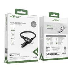 AceFast Acefast MFI audio kábel Lightning - 3,5 mm mini jack (samica) 18 cm, AUX čierny (C1-05 black)
