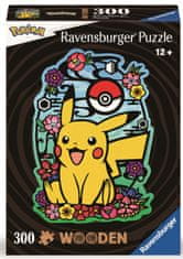 Ravensburger 120007616 Drevené puzzle Pikachu 300 dielikov