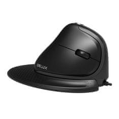 DELUX Drátová vertikální myš Delux M618XSU 4000DPI RGB