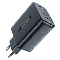 AceFast Nástěnná nabíječka Acefast A29 PD50W GAN 2x USB-C 50W (černá)