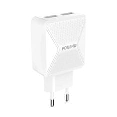 Foneng EU35 2x USB nástěnná nabíječka + USB to Lightning 2,4A kabel (bílý)