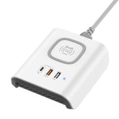 Budi Bezdrátová nabíječka Budi QC3.0 2xUSB 5V 2,4A (bílá)