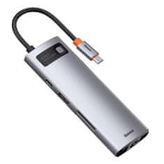 BASEUS Baseus 8v1 multifunkčný USB-C HUB - USB-C 100 W / HDMI 4K 30 Hz / čítačka kariet 3xUSB 3.2 RJ45 1 Gbps