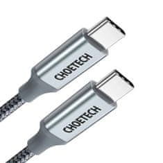 Choetech Choetech USB-C - USB-C 5A 100 W PD 480 Mbps kábel 1,8 m sivý (XCC-1002-GY)