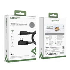 AceFast Acefast šikmý kábel USB-C - USB-C 2m, 100W (20V/5A) čierny (C5-03 Black)