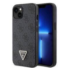 Guess Kryt na mobil 4G Strass Triangle Metal Logo na Apple iPhone 15 - černý