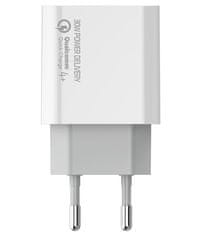 ColorWay 1x USB a 1x USB-C/ turbo sieťová nabíjačka/ 30W/ 100V-240V/ Biela
