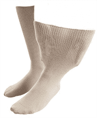 IOMI extra široké Diabetik zdravotné ponožky pre hrubé nohy Bežové