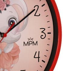 MPM QUALITY Dětské nástěnné hodiny Slon E01M.4268.20