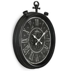 MPM QUALITY Designové plastové hodiny s ozubeným soukolím Vintage Timekeeper E01.4326.90