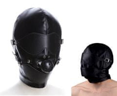 SpankMe Kožená maska so šnúrkou na zadnej strane
