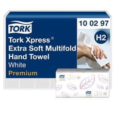 Tork 100297 Uteráky "Premium Interfolded", extra biely, papierové, skladané, systém H2
