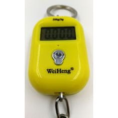 WeiHeng WH-A21 mini digitálna závesná váha do 25kg žltá