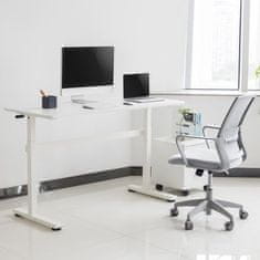 Ergo Office Manuálny stôl výškovo nastaviteľný, max. 40 kg ER-401 W, biely 70196