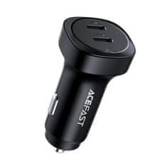 AceFast Nabíjačka do auta 72W 2x USB-C PPSPD Quick Charge 3.0 AFC FCP black B2 black Acefast