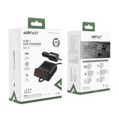 AceFast Nabíjačka do auta 90W USB-C/3x USB PPS PD3.0 QC3.0 AFC FCP s čierna B8 Acefast